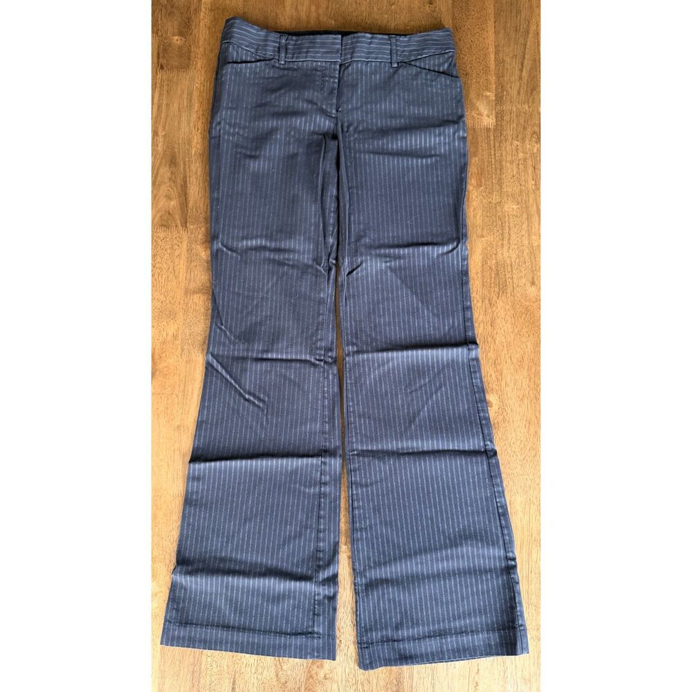 Y2K Express Design Studio Editor Pinstripe Flare Dress Pants Size 2 2007